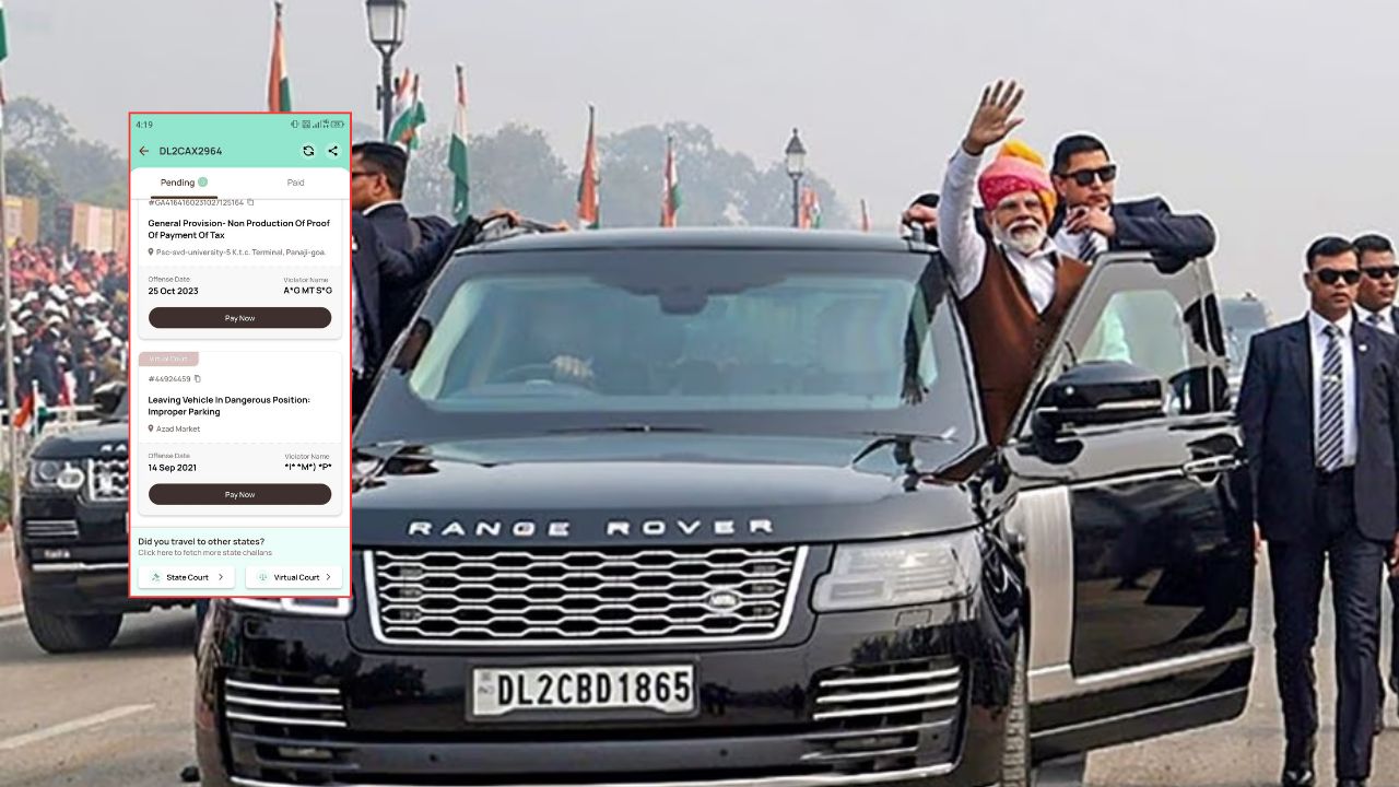 PM मोदी की गाड़ी पर तीन चालान! सोशल मीडिया पर मचा बवाल, उठे कई सवाल