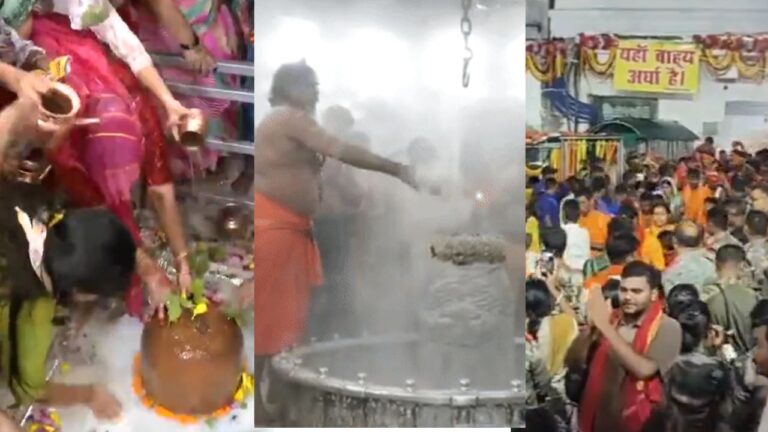 Sawan के पहले सोमवार पर मंदिरों में उमड़ा शिव भक्तों का सैलाब, हर तरफ गुंजा हर-हर महादेव- देखें VIDEO