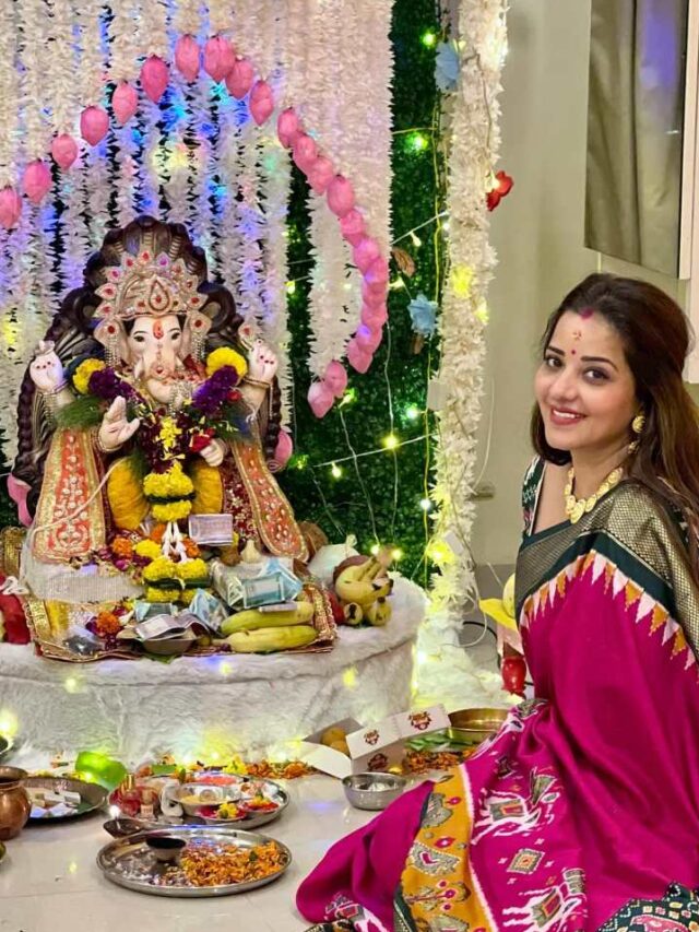 मोनालिसा ने साड़ी में बिखेरा अपना ग्लैमरस अंदाज, शेयर की तस्वीरें